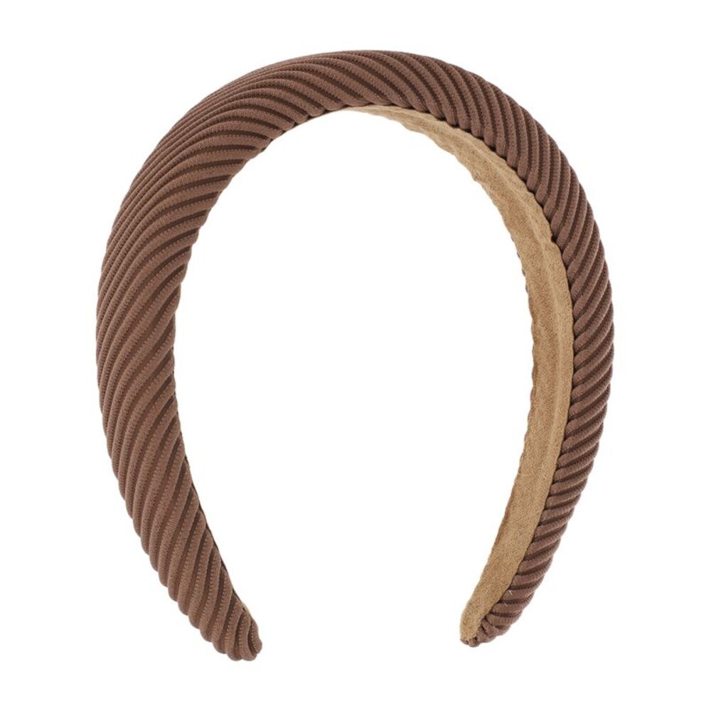 Fashion Simple Elegant Twill Headband Deep Brown